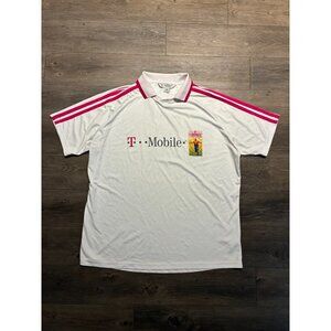 T-Mobile Nokia Soccer Jersey Polo Mens 2XL White Llamado Del Futbol Vintage Rare
